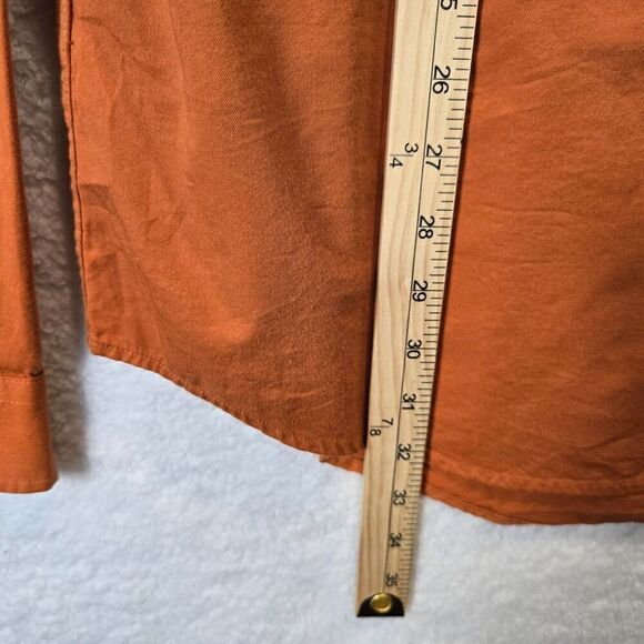 VTG Eddie Bauer Mens Relaxed Fit Collared Dress Shirt Sz XL Tall Orange Casual - Picture 6 of 10